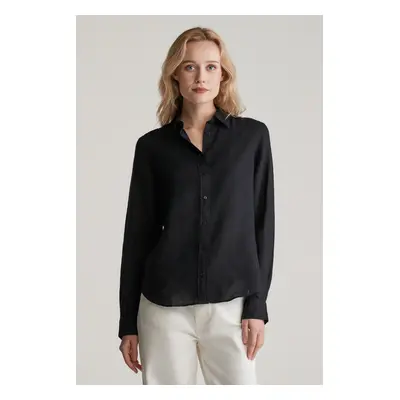 KOŠILE GANT REG LINEN SHIRT BLACK