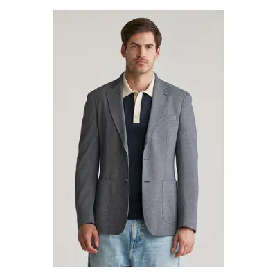 BLEJZR GANT SLIM TWO-TONE JERSEY BLAZER EVENING BLUE