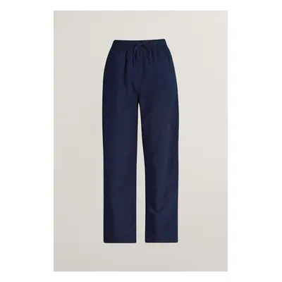 KALHOTY GANT COTTON LINEN PANTS MARINE