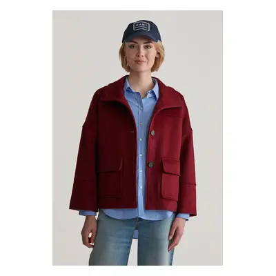 BUNDA GANT CROPPED WOOL JACKET PLUMPED RED