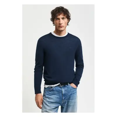 SVETR GANT EXTRAFINE MERINO WOOL C-NECK MARINE