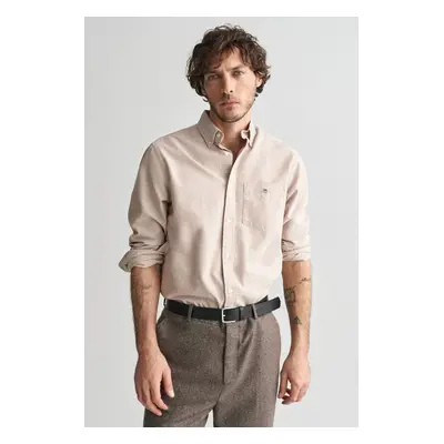 KOŠILE GANT REG OXFORD SHIRT WARM KHAKI