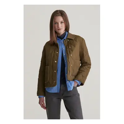 BUNDA GANT QUILTED JACKET WITH CORD DETAILS DARK CACTUS