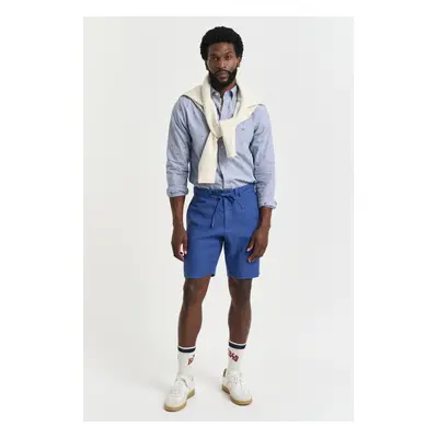 ŠORTKY GANT RELAXED LINEN DS SHORTS RICH BLUE