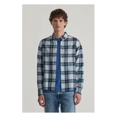 KOŠILE GANT REG FLANNEL PLAID SHIRT FRESH BLUE