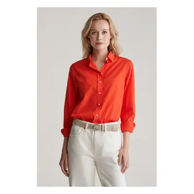 KOŠILE GANT REG POPLIN SHIRT ORANGE RED