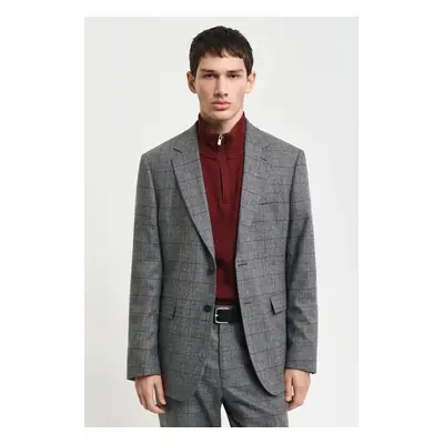 SAKO GANT SLIM CHECK SUIT BLAZER GRAPHITE