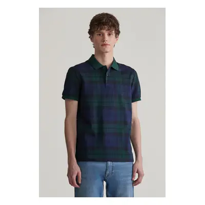 POLOKOŠILE GANT JACQUARD SS POLO TARTAN GREEN