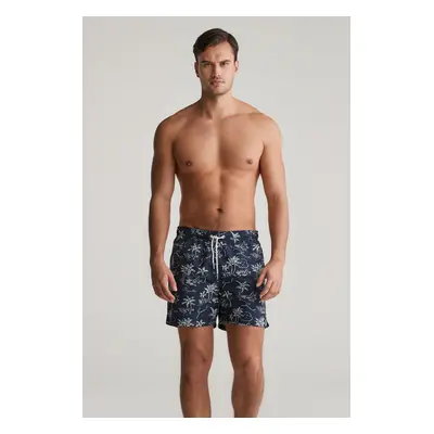 PLAVKY GANT ISLAND PRINT SWIM SHORTS EVENING BLUE