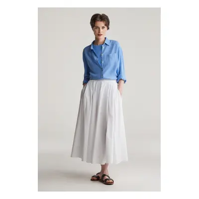 SUKNĚ GANT MAXI COTTON SKIRT EGGSHELL