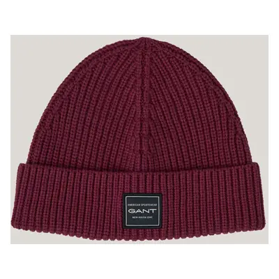 ČEPICE GANT COTTON RIBBED BEANIE WINE RED