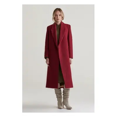 KABÁT GANT TEXTURED WRAP COAT PLUMPED RED