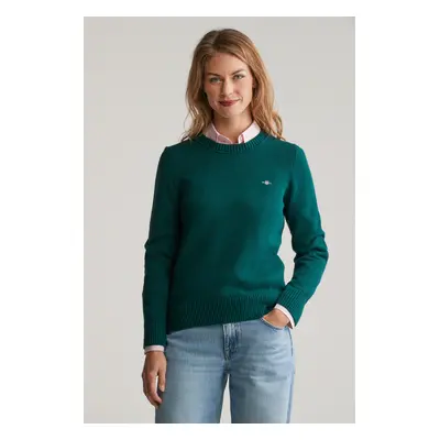 SVETR GANT CLASSIC COTTON C-NECK DEEP FOREST