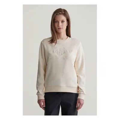 MIKINA GANT REG TONAL SHIELD C-NECK SWEAT LINEN