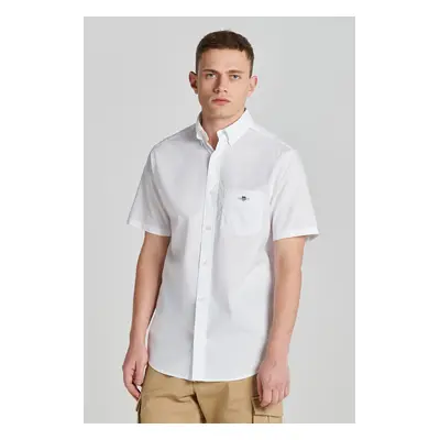 KOŠILE GANT REG CLASSIC POPLIN SS SHIRT WHITE