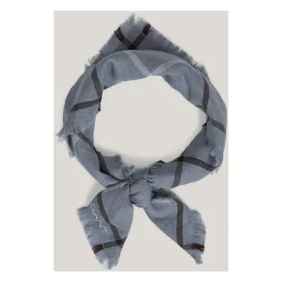 ŠÁLA GANT HERRINGBONE CHECKED FOULARD GREY MELANGE