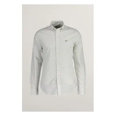 KOŠILE GANT SLIM MICRO PRINT SHIRT EGGSHELL