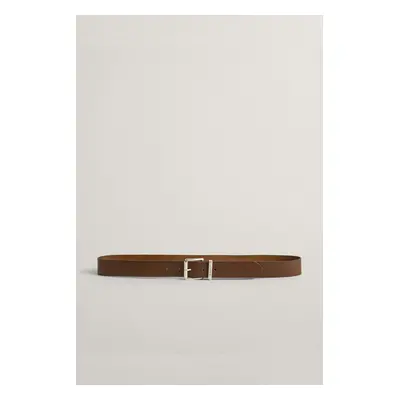 OPASEK GANT LOGO LEATHER BELT WEATHERED BROWN