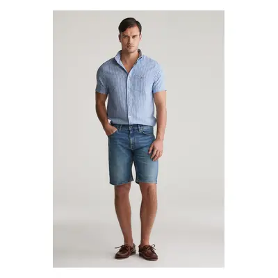 ŠORTKY GANT REG GANT JEANS SHORTS MID BLUE WORN IN