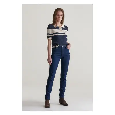 DŽÍNY GANT SLIM SUPER STRETCH JEANS DARK BLUE