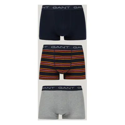 SPODNÍ PRÁDLO GANT RUGGER STRIPE TRUNK 3-PACK GB EVENING BLUE