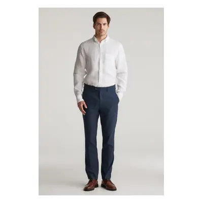 KALHOTY GANT SLIM COT/LINEN SUIT PANTS SALTY SEA