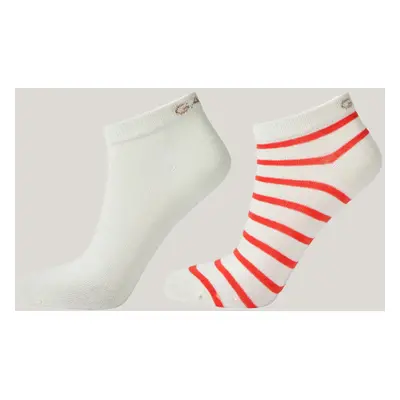 PONOŽKY GANT STRIPE AND SOLID ANKLE SOCKS 2-P EGGSHELL