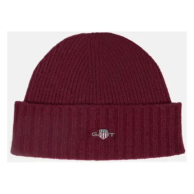 ČEPICE GANT SHIELD WOOL BEANIE WINE RED