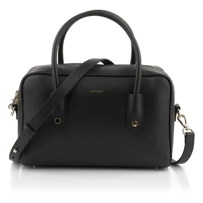 KABELKA GANT ICONIC MEDIUM LEATHER BAG BLACK