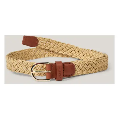 OPASEK GANT ROPE LOOK BRAIDED BELT CARAMEL BEIGE