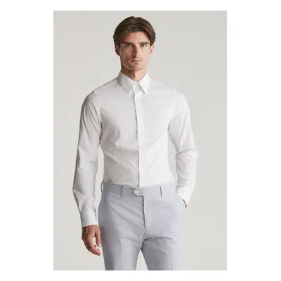 KOŠILE GANT SLIM STRETCH POPLIN SHIRT WHITE