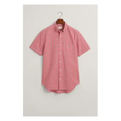 KOŠILE GANT REG CLASSIC POPLIN GINGH SS SHIRT RUBY RED