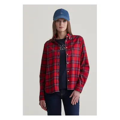 KOŠILE GANT REG CHECKED LT FLANNEL SHIRT RUBY RED