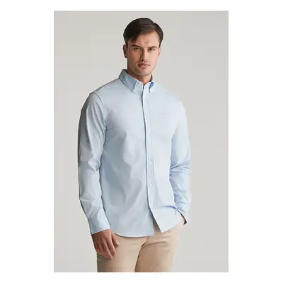 KOŠILE GANT REG PINPOINT OXFORD SHIRT LIGHT BLUE