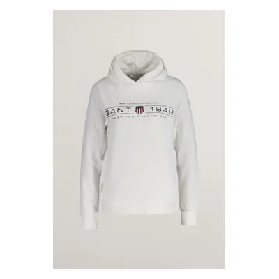 MIKINA GANT REG SHIELD HOODIE WHITE