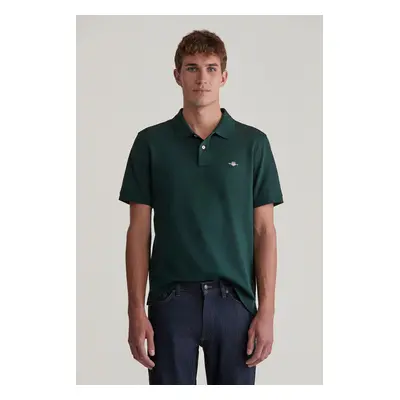 POLOKOŠILE GANT REG SHIELD SS PIQUE POLO TARTAN GREEN