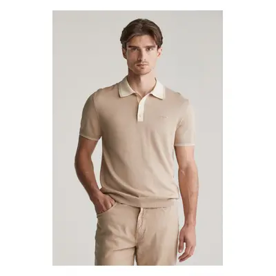 SVETR GANT MODAL BLEND SS POLO DRY SAND