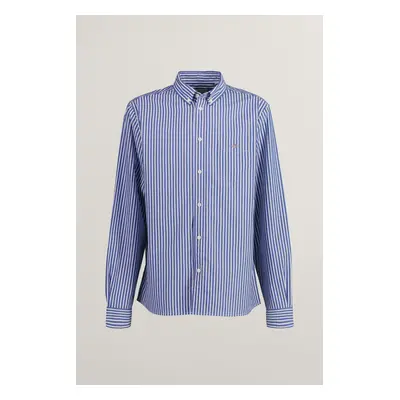 KOŠILE GANT STRIPED SHIELD POPLIN SHIRT COLLEGE BLUE