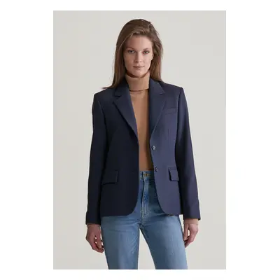 SAKO GANT SLIM TWILL BLAZER EVENING BLUE