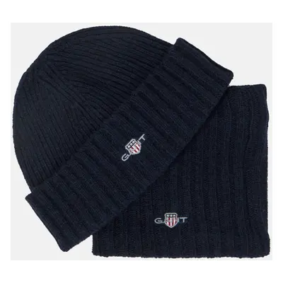 SET ČEPICE A ŠÁLA GANT BEANIE SNOOD GIFT SET EVENING BLUE