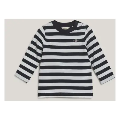 TOP GANT STRIPED SHIELD PIQUE LS TOP MARINE