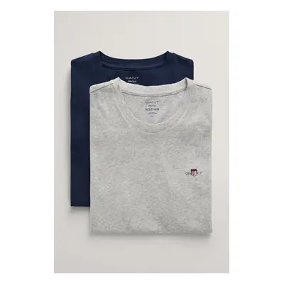 SPODNÍ PRÁDLO GANT C-NECK T-SHIRT 2-PACK LIGHT GREY MEL/NAVY