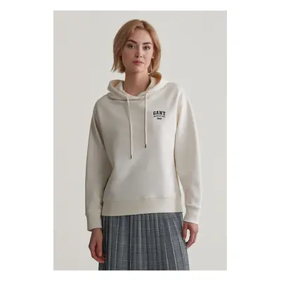 MIKINA GANT SMALL GRAPHIC HOODIE CREAM