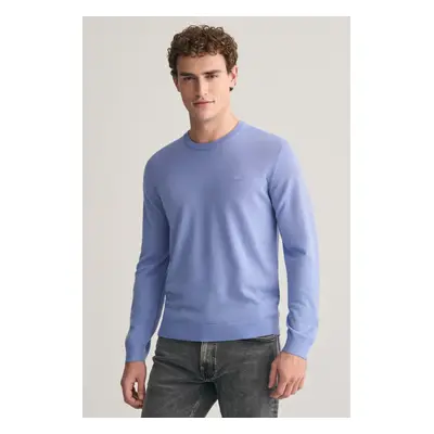 SVETR GANT EXTRAFINE MERINO WOOL C-NECK GENTLE BLUE