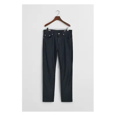 DŽÍNY GANT SLIM COT/LINEN JEANS EVENING BLUE