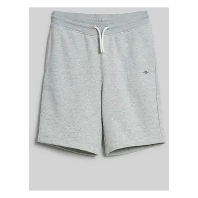 TEPLÁKOVÉ ŠORTKY GANT SHIELD SWEAT SHORTS LIGHT GREY MELANGE