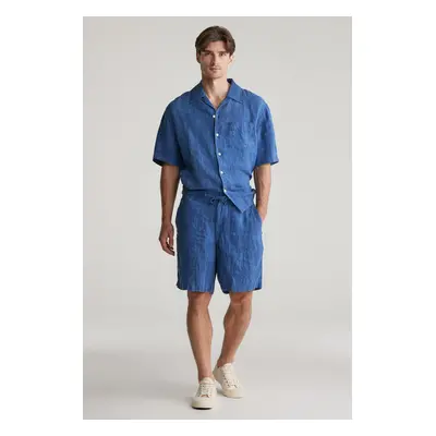 ŠORTKY GANT REL LINEN RESORT SHORTS RICH BLUE