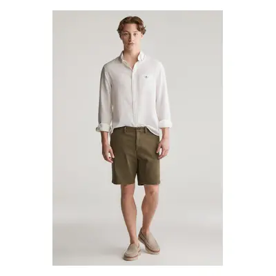 ŠORTKY GANT REG DOBBY CHINO SHORTS JUNIPER GREEN