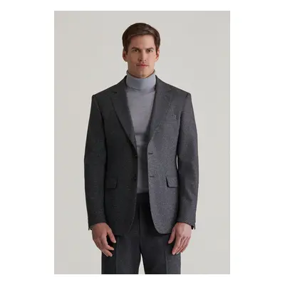 SAKO GANT SLIM DONEGAL SUIT BLAZER ANTRACITE