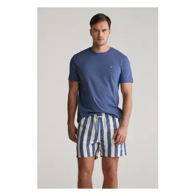 PLAVKY GANT BLOCK STRIPE SWIM SHORTS DUSTY NAVY